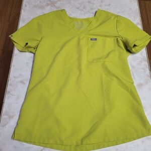 FIGS Catarina Scrub Top Limeade Green Size Small | Medical Nurse Scrubs